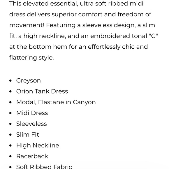 Greyson Orion Tank Dress Medium - Picture 4 of 10